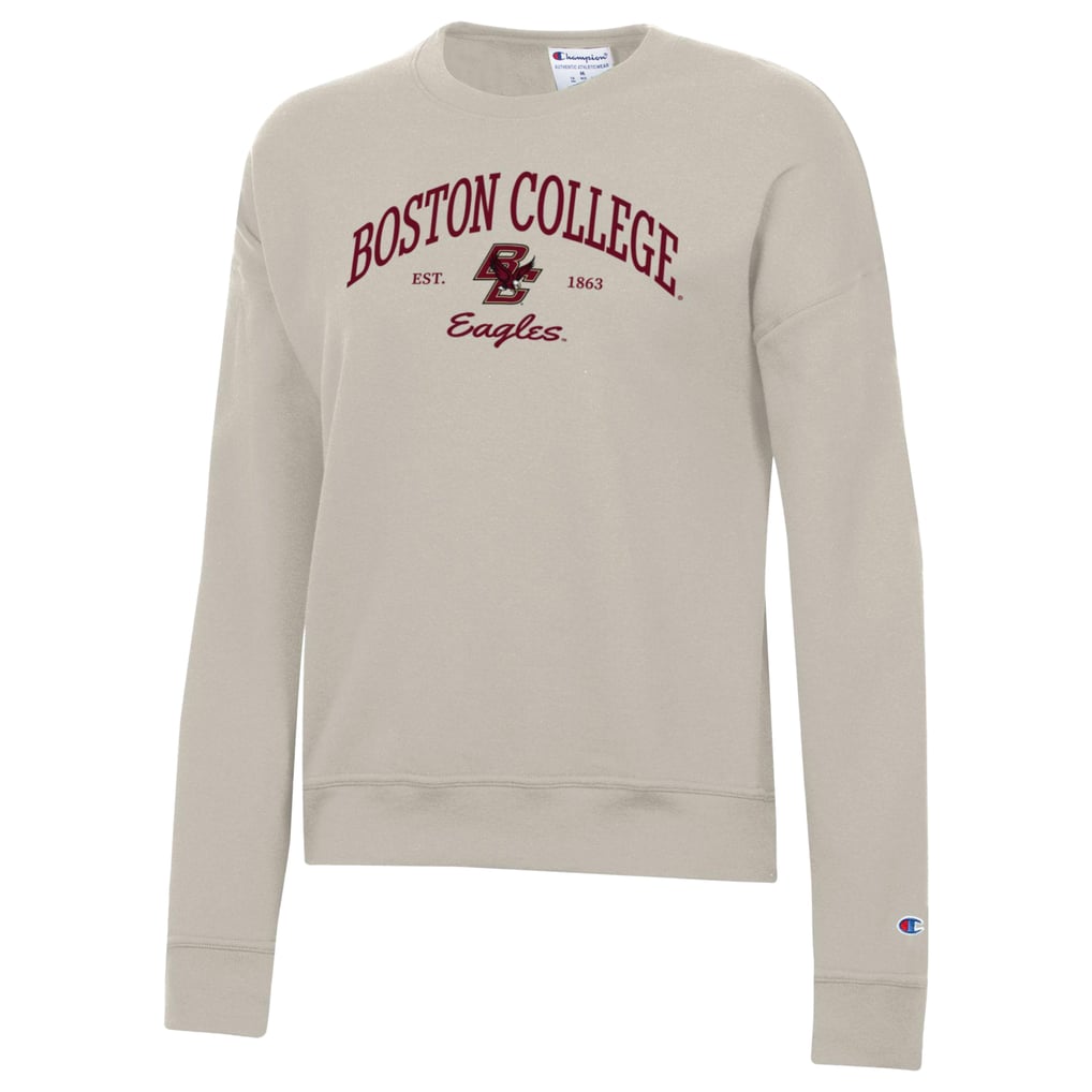  Boston College Eagles Champion Women's Powerblend Pullover Sweatshirt - Oatmeal